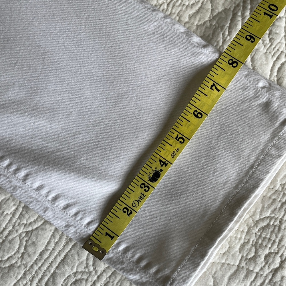 LOFT Curvy Cotton Straight Jeans Womens 32/14 White Pockets Beach Cruise - Picture 13 of 16